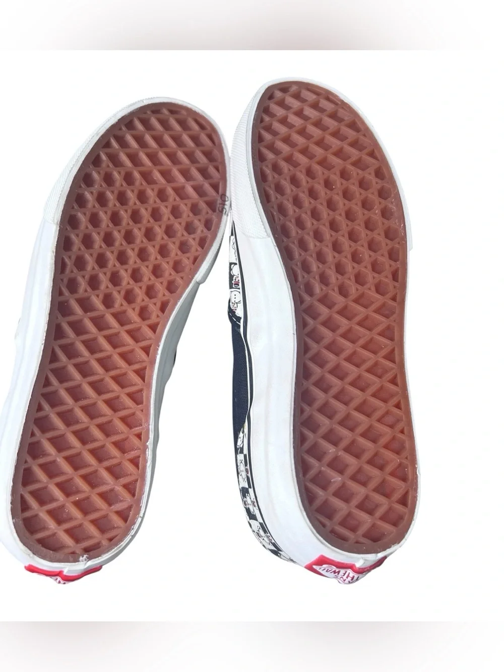 Vans Kids Classic Slip-On Checkered Snowman Pattern Sneakers NWT Size 1.5